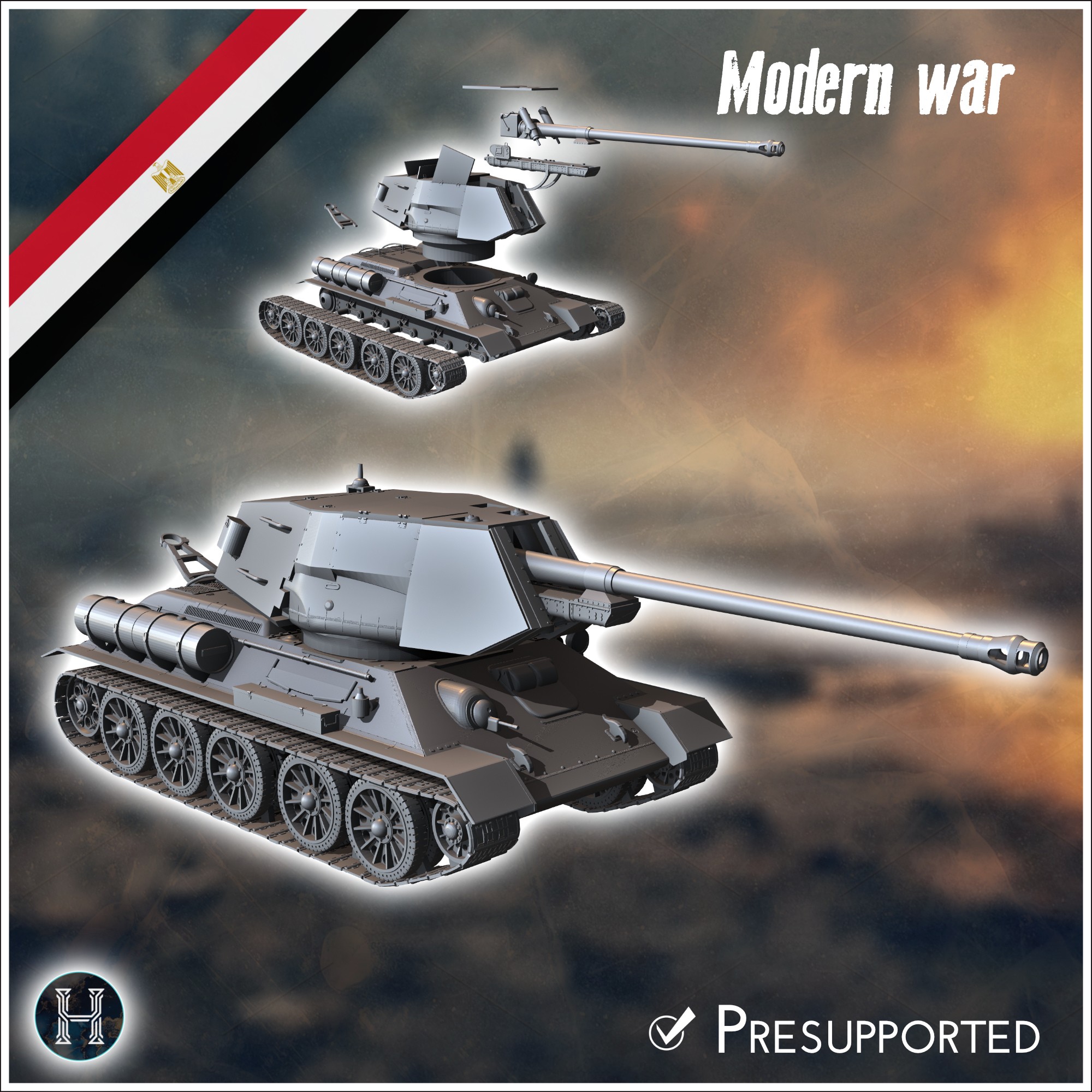T100 100mm tank destroyer - Egypt Egyptian Cold War Africa Arabic Arab Middle Near East